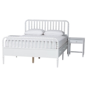 Baxton Studio Lucera 3-Piece Bedroom Set, Queen, White